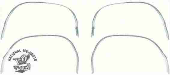 1968-70 Coronet Wheel Opening Moulding Set, Stainless Steel-Repro