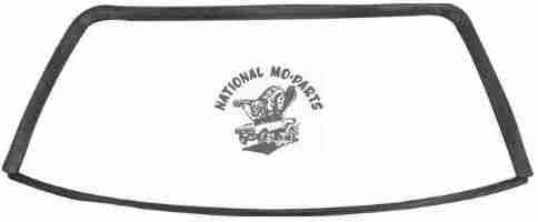 1966-67 Charger, without Vinyl Roof, Rear Window Gasket-Repro