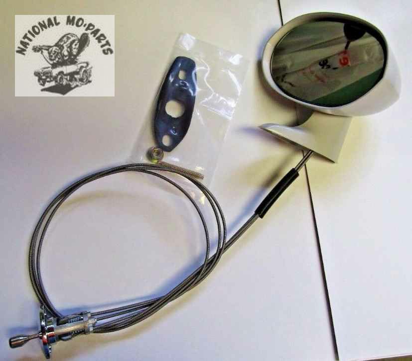 1970-76 A-Body & 70 B-Body Left Hand Remote Control Racing Style Mirror, Paintable-Repro