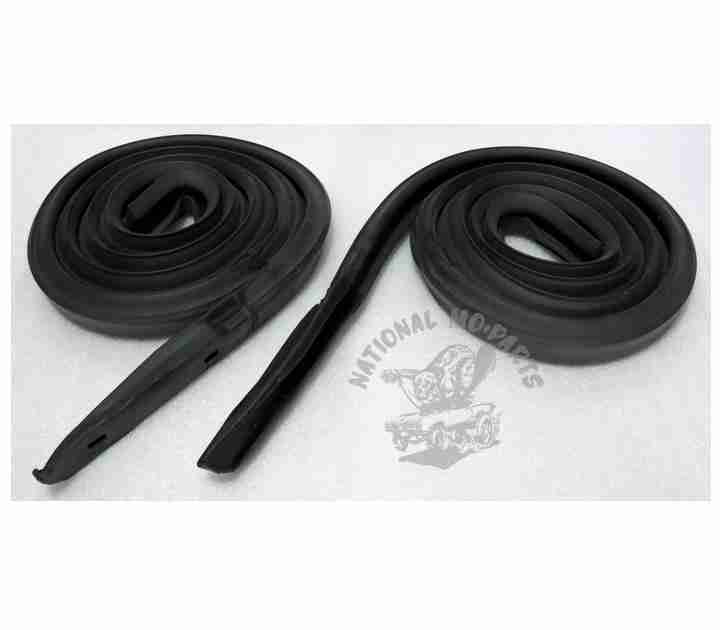 1964-65 B Body H/T Roof Rail Weatherstrips, Pair-Repro