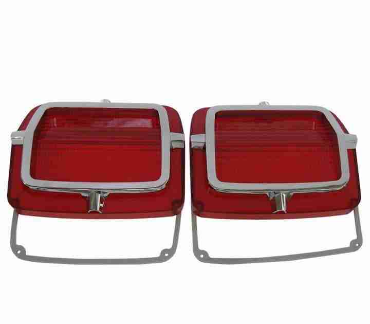 1965 Belvedere II & Satellite Tail Light Lenses with Bezel-Repro