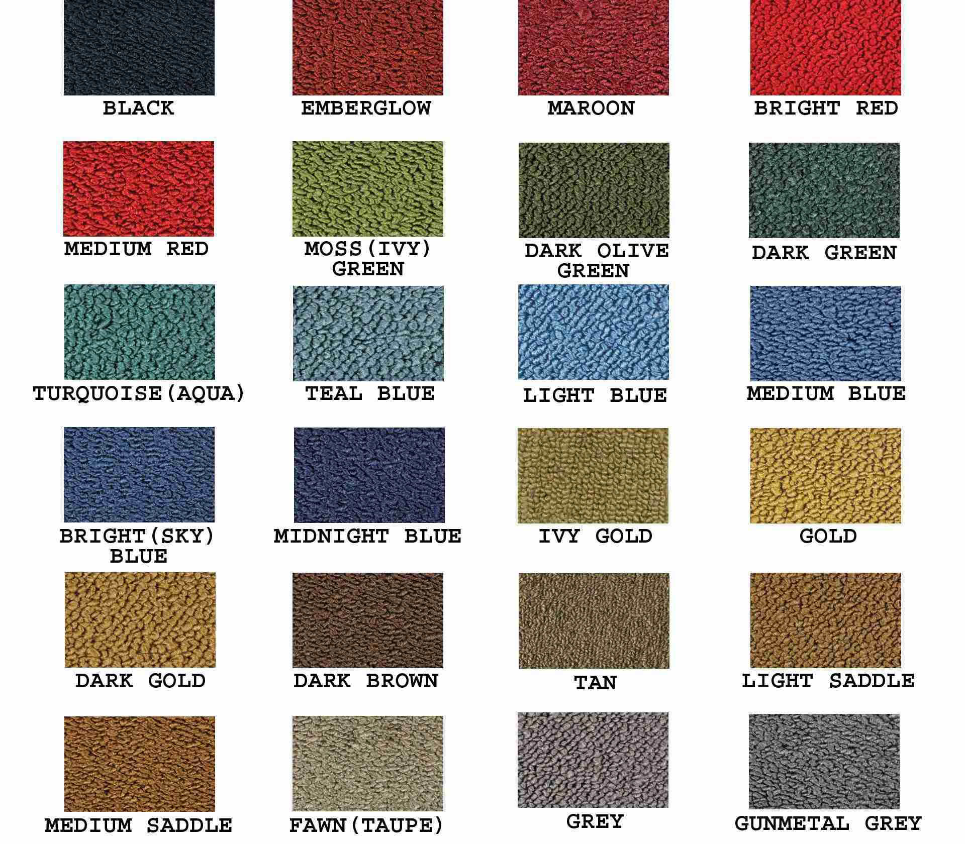 1966-70 B-Body (Except 66-67 Charger) Molded Carpet with Automatic Transmission