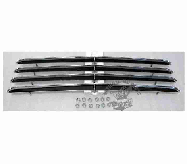 1967 Coronet R/T Hood Scoop Chrome Inserts, 4pc Set-Repro