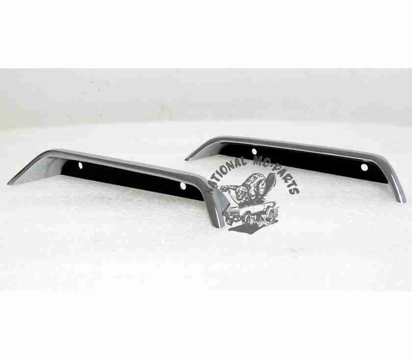 1967 GTX Hood Scoops with Chrome Inserts, Pair-Repro
