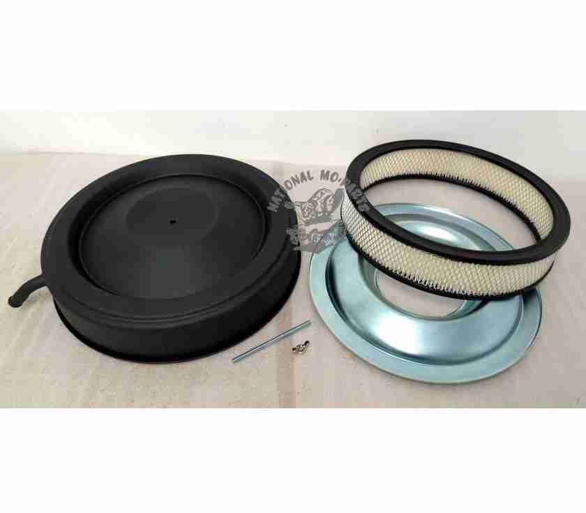 1968-69 340/383/440 Unsilenced Black Wrinkle Air Cleaner Assembly-Repro