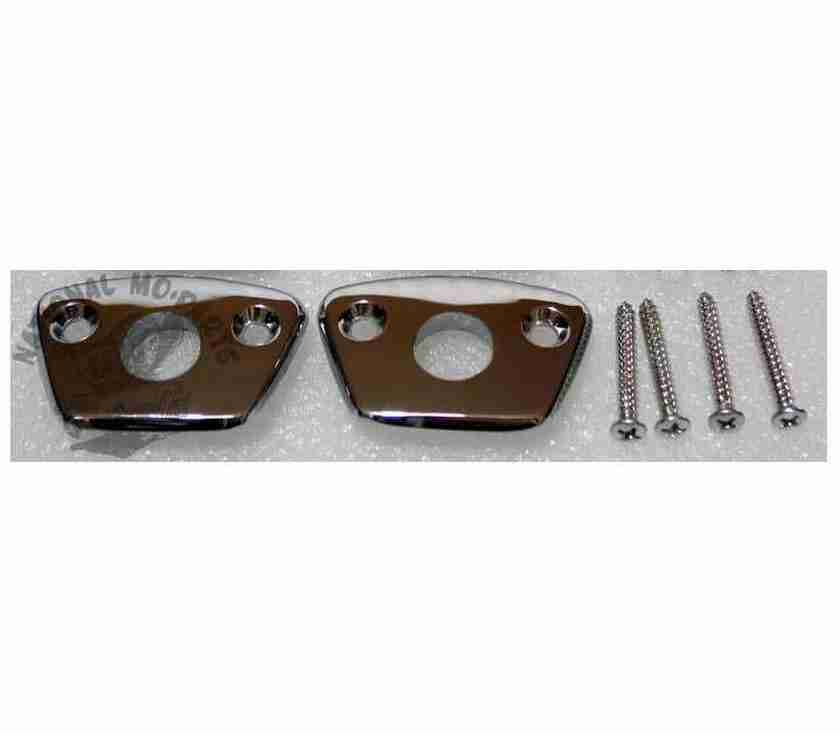 1968-70 A, B & C-Body Bench Seat Headrest Bezels, Pair-Repro