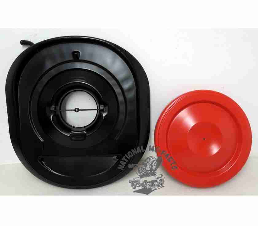 1970 B-Body 383-4V Oval Air Cleaner Base & Round Lid with Fresh Air Hood-Repro