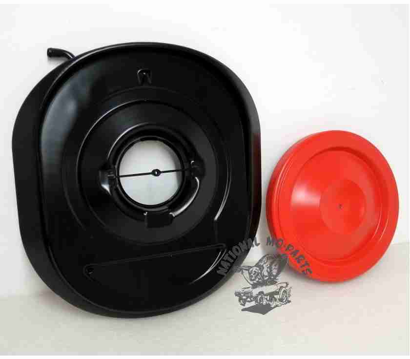 1970 B-Body 440-4V Oval Air Cleaner Base & Round Lid with Fresh Air Hood-Repro