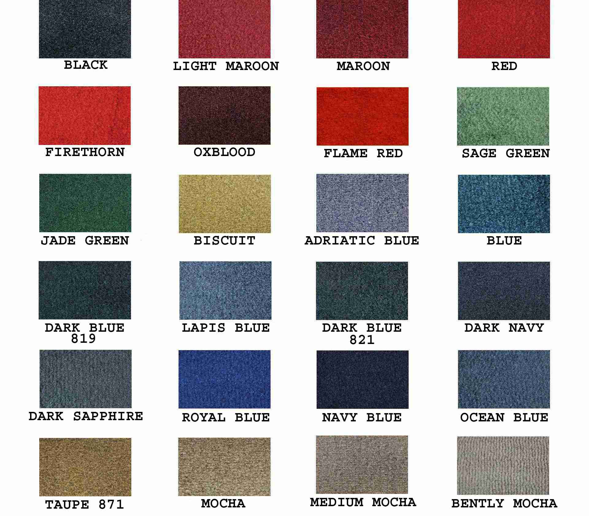 1967-76 A-Body Molded Carpet with Manual Floor Shift Transmission