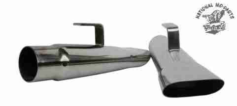 68-70 Charger Stainless Steel Exhaust Tips, 3" I.D. Inlet