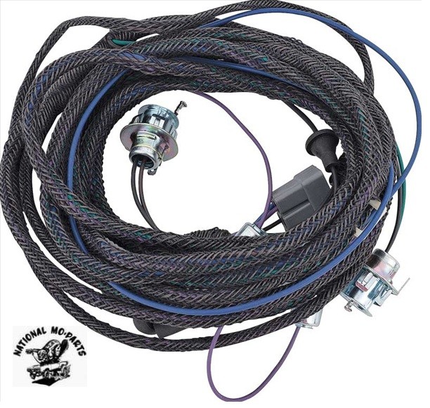 1969 B Body Dodge Taillight Harness Early 1 Bulb Per Side.