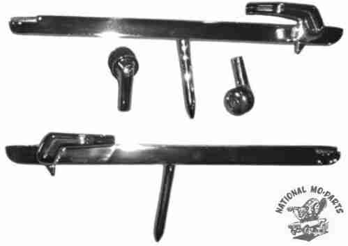 1968-70 Vent Window Channel/Frame With Levers And Pivots