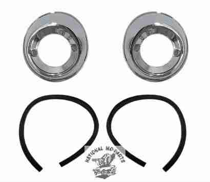 1967 Barracuda Reverse Lights Bezels - Short